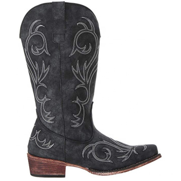 2019 Women's Western Boot Cowboy Leather A183-3 Ladies Women Winter Boots